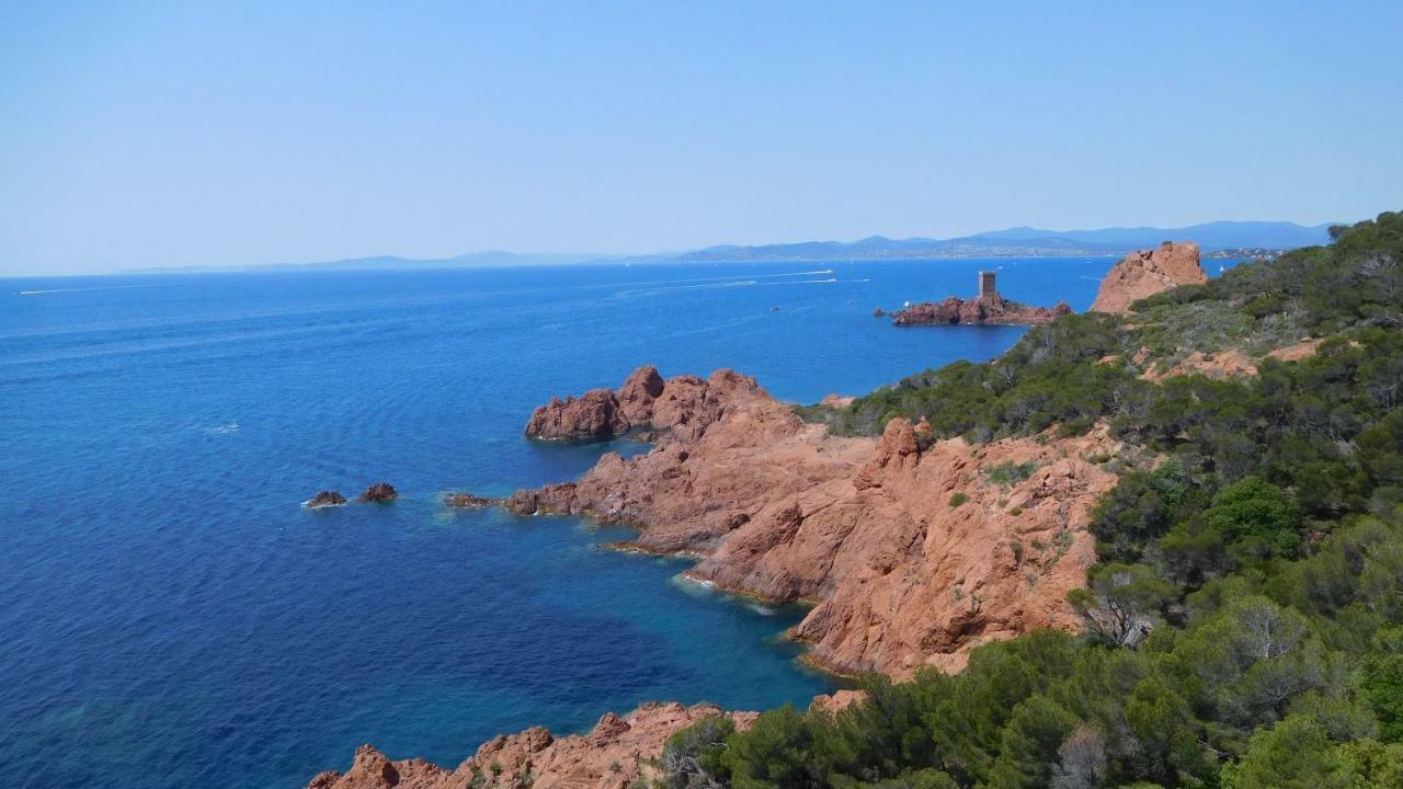 Grand Appartement dans Maison avec Piscine Privée Fréjus Esterno foto